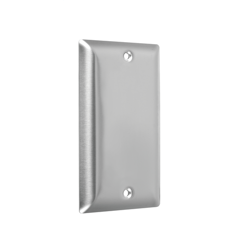 Product image for Taymac WSS-B 1-Gang Metal Wallplate, Standard, Blank, Stainless Steel