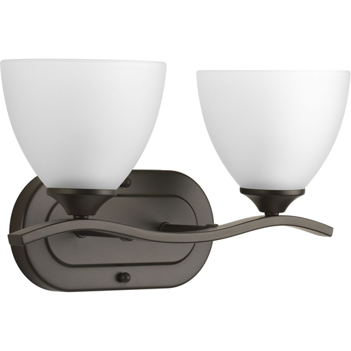Product image for Progress P300096-020 Laird Collection Two-Light Antique Bronze Etched Glass Traditional Bath Vanity Light