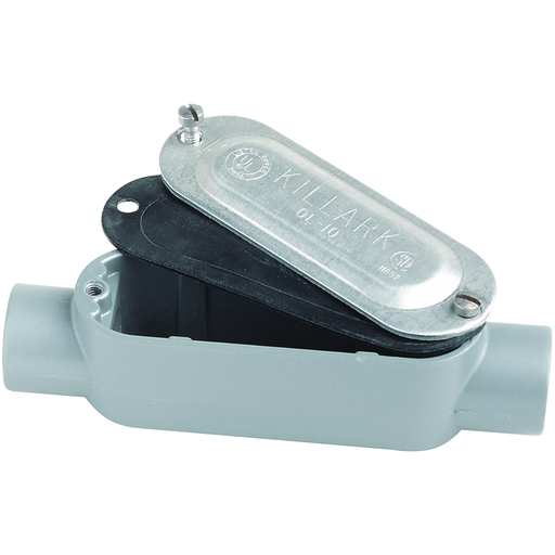 Product image for Killark OC-0CG O-Series/Duraloy 5 Series - Aluminum Conduit Body With Cover And Gasket- C Type - Hub Size 4" - Volume 320.0 Cubic"es