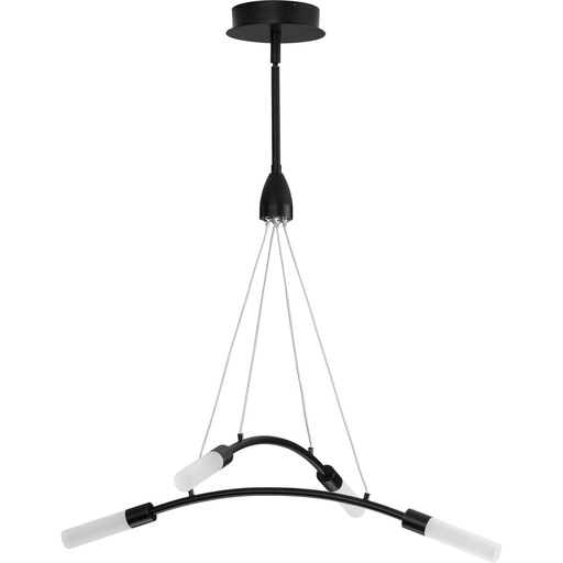 Product image for Progress P400262-031-30 Kylo LED Collection Four-Light Matte Black and Frosted Acrylic Modern Style Chandelier Light