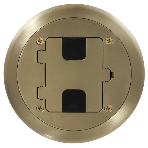 Mayer-DDS-Floor Boxes, Residential Series, Brass Finish Flange and Door-1