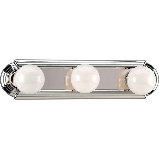 Product image for Progress P3038-15 Broadway Collection Three-Light Polished Chrome Traditional Bath Vanity Light
