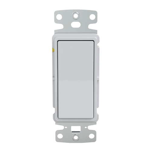 Mayer-DDS-TradeSelect, Switches and Lighting Controls, Decorator Switch, Residential Grade, Rocker Switch, General Purpose AC, Single Pole, 15A 120/277V AC, Push Back and Side Wired-1