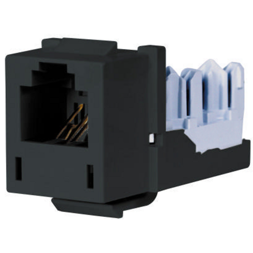 Product image for Hubbell HXJUBK JACK, HXJ, 6POS, USOC, BK