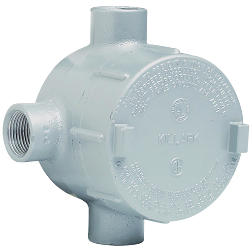 Product image for Killark GECTT-2-6TB GEC-TB 2-3/4 ID RD Body, "T" 3/4" Hubs ,Qty 8, 2.5mm2 #12 AWG Panel Mount, UL/CSA, Class I, II, III, BCDEFG, Type 4 IP66, Terminal Box