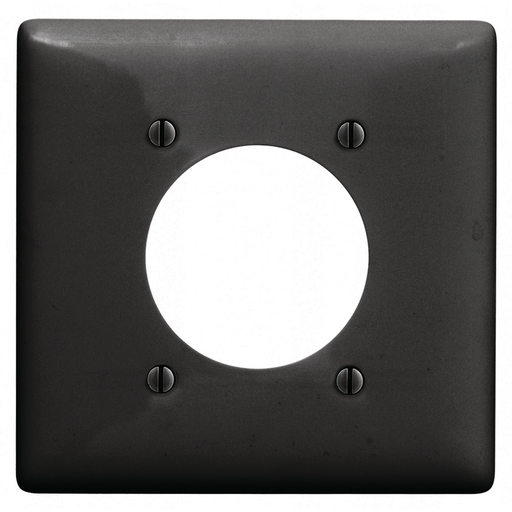 Product image for Hubbell NPJ703BK WALLPLT, M-SIZE 2G, 2.15" OPNG, BK