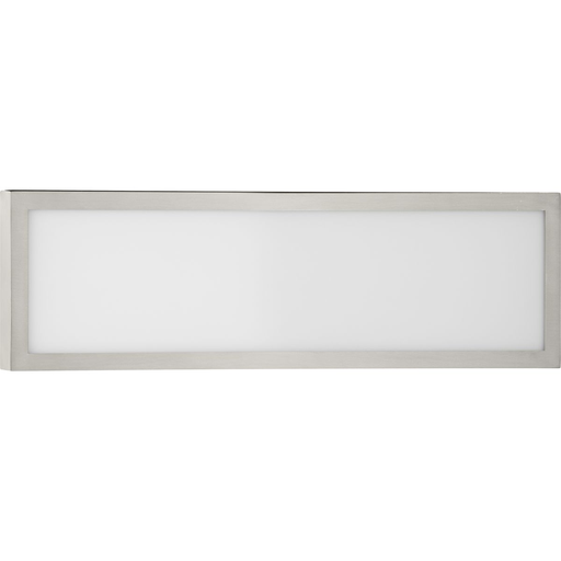 Product image for Progress P300304-009-CS Everlume LED 16-inch Brushed Nickel Modern Style Bath Vanity Wall or Ceiling Light with Selectable 3000K/4000K Light Color