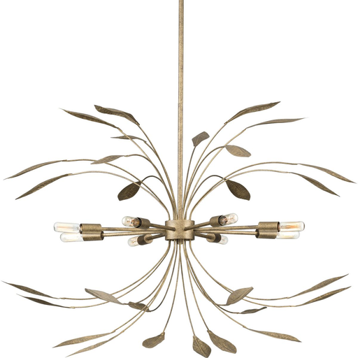 Product image for Progress P500416-168 Mariposa Collection Eight-Light Antique Gold Hanging Pendant Light