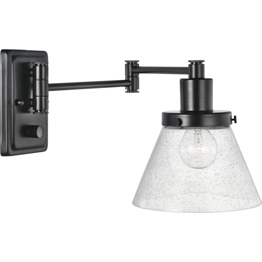Product image for Progress P710084-031 Hinton Collection Black Swing Arm Wall Light