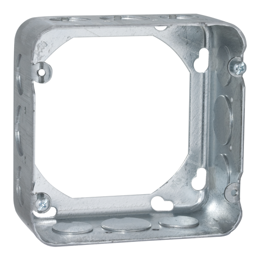Mayer-DDS-4-11/16 in. Square Extension Ring, Drawn, 2-1/8 in. Deep with Eight 1/2 and Four 3/4 in. KO's-1