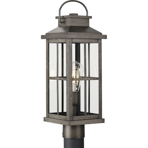 Product image for Progress P540095-103 Williamston Collection One-Light Antique Pewter and Clear Glass Transitional Style Outdoor Post Lantern