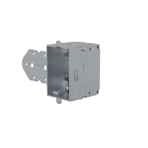Product image for RACO 522 2 x 3 x 2-1/2 Inch 12.5 In. Pre-Galvanized Steel LB Bracket Mount Gangable Switch Box