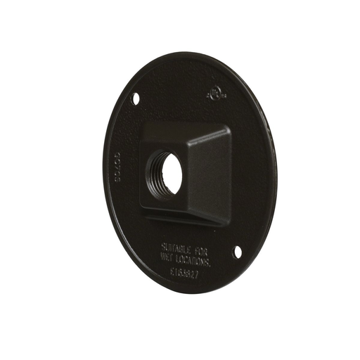 Product image for Bell 5193-2 Round Weatherproof Cluster Cover, One 1/2 in. Threaded Outlets, Bronze