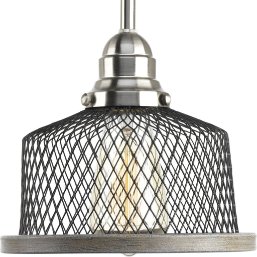 Product image for Progress P500078-009 Tilley Collection One-Light Brushed Nickel Coastal Pendant Light
