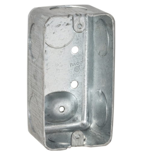 Mayer-DDS-4 in. x 2 in. Handy Box, Drawn, 1-7/8 in. Deep, Seven 3/4 in. KO's, Raised Ground-1