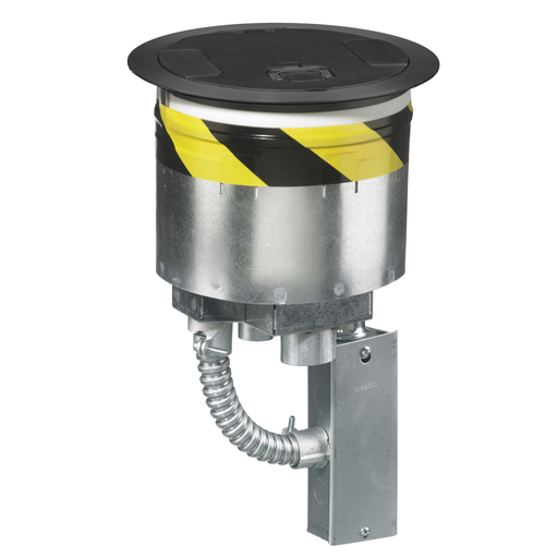 Mayer-DDS-Recessed 8" Series, Kit, (1) S1R8PTFIT1 fitting, (2) S1R8SPZ Sub Plates, (1) S1R8JNC1 fitting box and (1) S1FRPT Hubbell Junction Box, (1) S1R8CVRBLK Black Painted Recessed-1