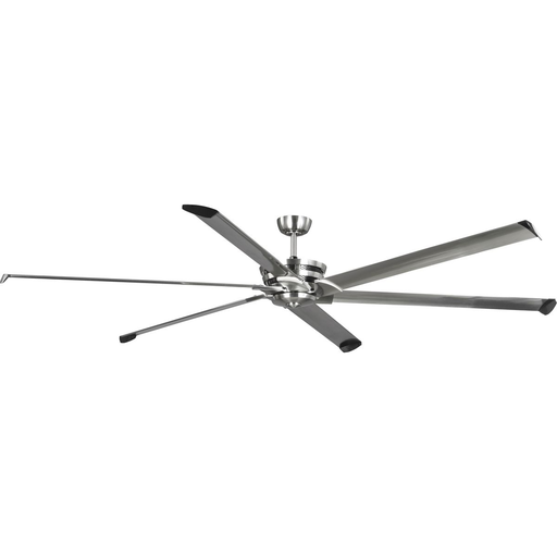 Product image for Progress P250030-009 Huff Collection Indoor/Outdoor 96" Six-Blade Brushed Nickel Ceiling Fan