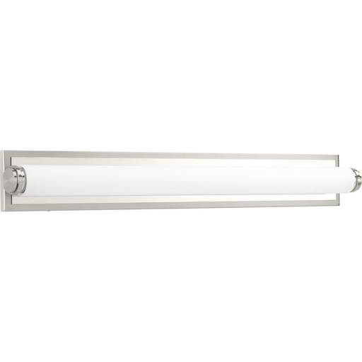 Product image for Progress P300094-009-30 Concourse LED Collection 36" Brushed Nickel Etched White Glass Modern Bath Vanity Light