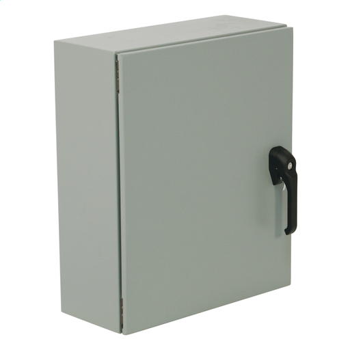 N412 Single Door Wall-Mount Ultimate 3-Point Handle 30X30X8 Carbon Steel - Gray