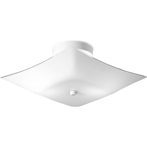 Product image for Progress P4961-30 12" Square Glass Two-Light Close-to-Ceiling