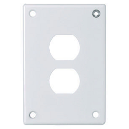 Product image for Hubbell SWP8 SEC WALLPLATE, 1-G, DUP, WH