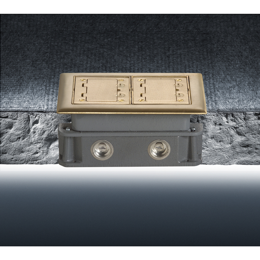 Hubbell B423341 2-Gang 36.5 In? Brass Cast Iron Rectangular
