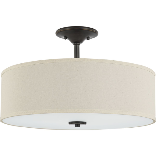 Product image for Progress P350168-020 Inspire Collection Antique Bronze Three-Light 18" Semi-Flush Mount