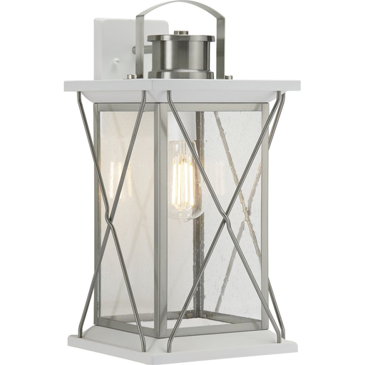 Product image for Progress P560158-135 Barlowe Collection Stainless Steel One-Light Large Wall Lantern