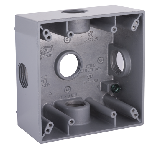 5342-0 - 5342-0 2-Gang Weatherproof Box With 5 3/4 Hubs