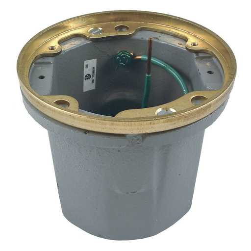 Product image for Raco 6223 Cast Iron Floor Box, Round Non-Adjustable for Poured Concrete, Tile, or Wood Floors (Does Not Include Lid)