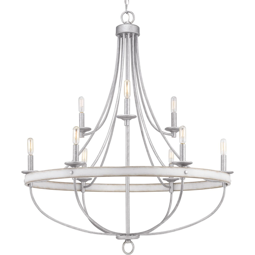 Product image for Progress P400159-141 Gulliver Collection Nine-Light Galvanized Finish Coastal Chandelier Light