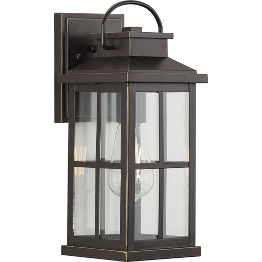 Product image for Progress P560265-020 Williamston Collection One-Light Antique Bronze and Clear Glass Transitional Style Medium Outdoor Wall Lantern