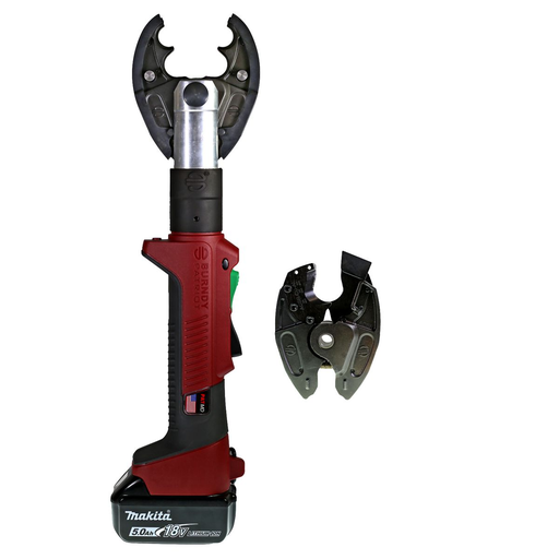 Product image for Burndy PATMD68LW5WCJ PATMD-LW IN-LINE® 6T Scissor Action, O/D3 Crimp Jaw, ACSR Cut Jaw, 5Ah Li-ion, AC, Utility Bag