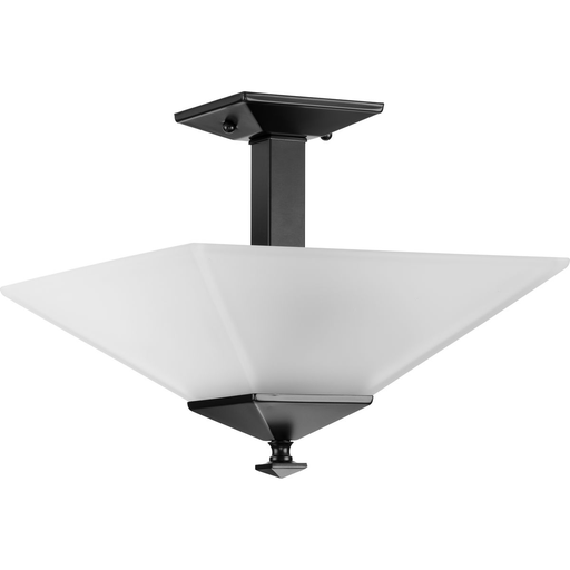 Product image for PROG P350107-31M 2-100W SEMI FLUSH MOUNT MATT BLACK