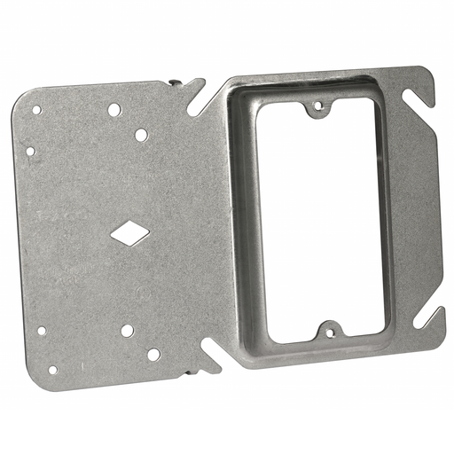 Product image for Raco 768B 4 Inch 5/8 Inch Raised Steel 1-Device Square Box Stud Mount Mud Ring