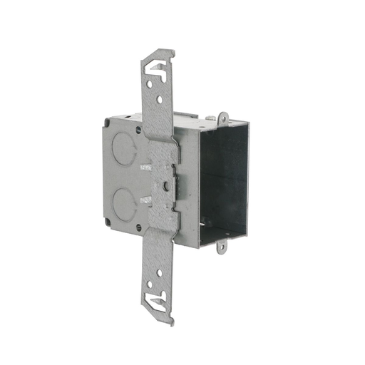 Product image for RACO 605 2 x 3 x 3-1/2 Inch 18 In. Pre-Galvanized Steel TS Bracket Mount Gangable Switch Box