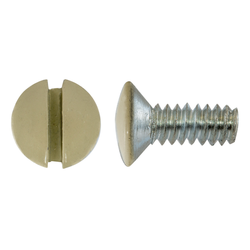 Product image for Hubbell RA38IPK100 W-PLATE SCREW, 3/8", IVORY, 100 PACK