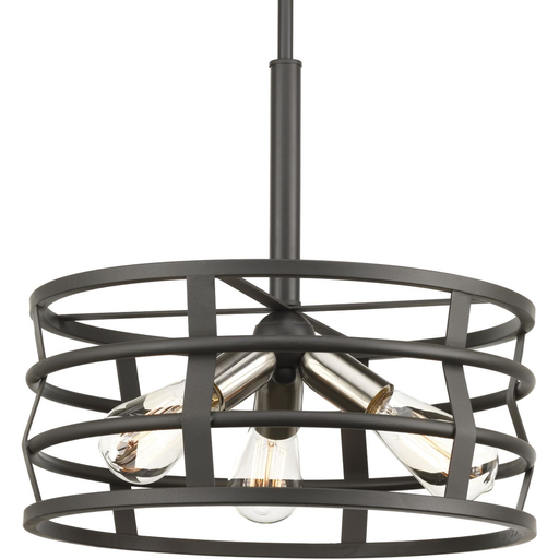 Product image for Progress P500011-143 Remix Collection Three-Light Graphite Global Pendant Light