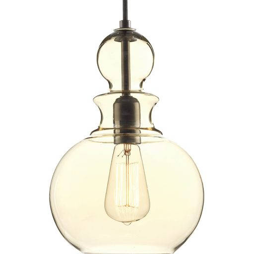 Product image for Progress P5334-20 Staunton Collection One-Light Antique Bronze Champagne Glass Global Pendant Light