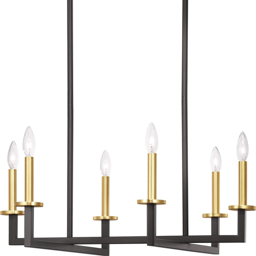 Product image for Progress P400113-143 Blakely Collection Six-Light Graphite Modern Chandelier Light
