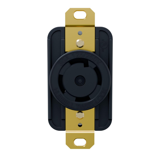 Mayer-DDS-EdgeConnect™ Twist-Lock® Receptacle, 30A 125/250V, L14-30R, BK, with Spring Termination-1