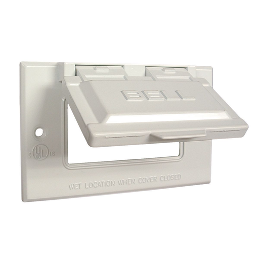 5101-1 - 1-Gang Weatherproof Cover, Horizontal, GFCI, White