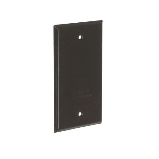 Product image for Bell 5173-2 1-Gang Weatherproof Cover, Vertical/Horizontal, Blank, Bronze