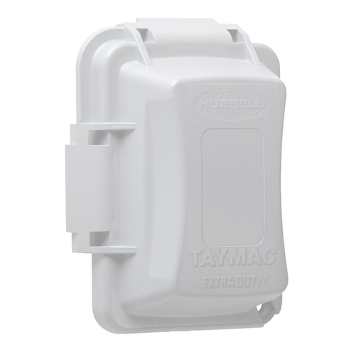 Product image for Taymac MM420W 1-Gang Weatherproof In-Use Cover, EXTRA DUTY, 16-in-1, 2-3/4 in. Deep, White