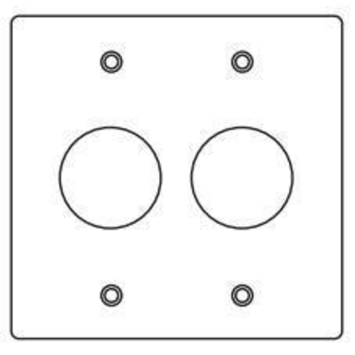 FS/FD Series Fittings- Device Box Covers- Two Gang without Coating- 1-5/8" Opening Round 2 Round Receptacles