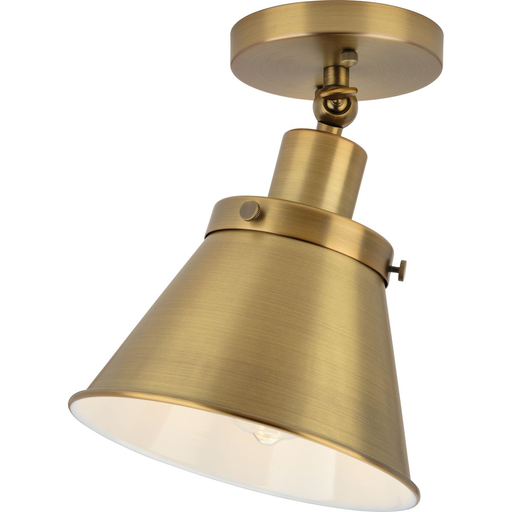 Product image for Progress P350199-163 Hinton Collection One-Light Vintage Brass Vintage Style Ceiling Light