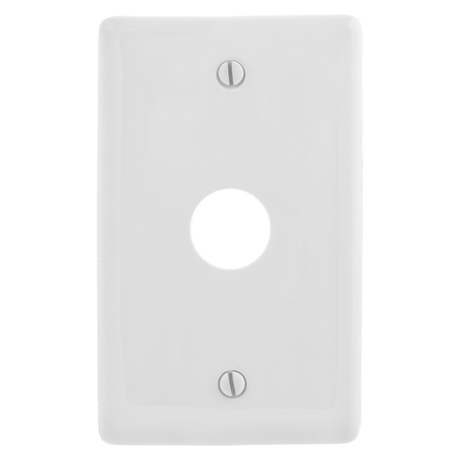 Product image for Hubbell NP737W WALLPLATE, 1-G, .625" OPNG, BOX MT, WH