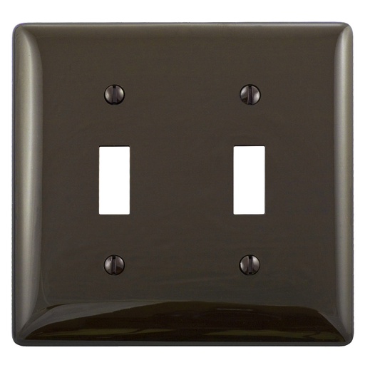 Hubbell NP2 2-Gang Brown Nylon Standard 2-Toggle Switch Wallplate Product image for Hubbell NP2 2-Gang Brown Nylon Standard 2-Toggle Switch Wallplate