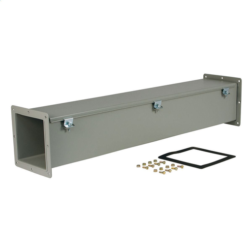 N12 Feed-Through Wireway 8X8X24 Carbon Steel - Gray