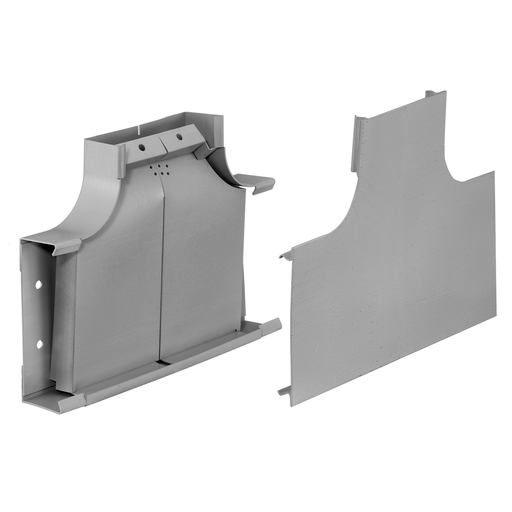 Product image for Hubbell HBL4715DFOGY Raceway, DIV L/R TEE, HBL4750 SER, GY